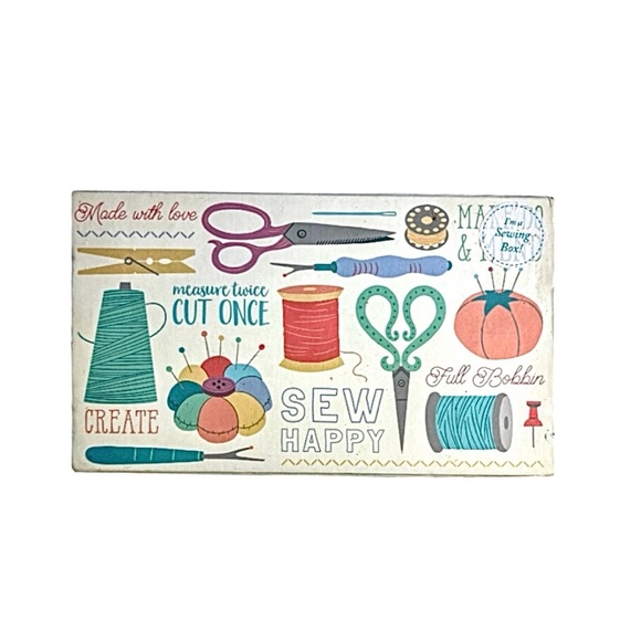 Molly & Rex White Two Layer Storage Sewing Box - Picture 4 of 15